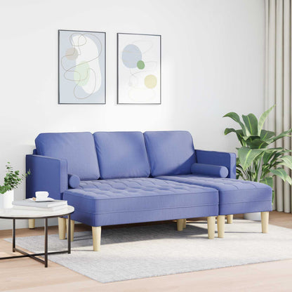 Sofa Set 2 stk. Jeans blau Polyester