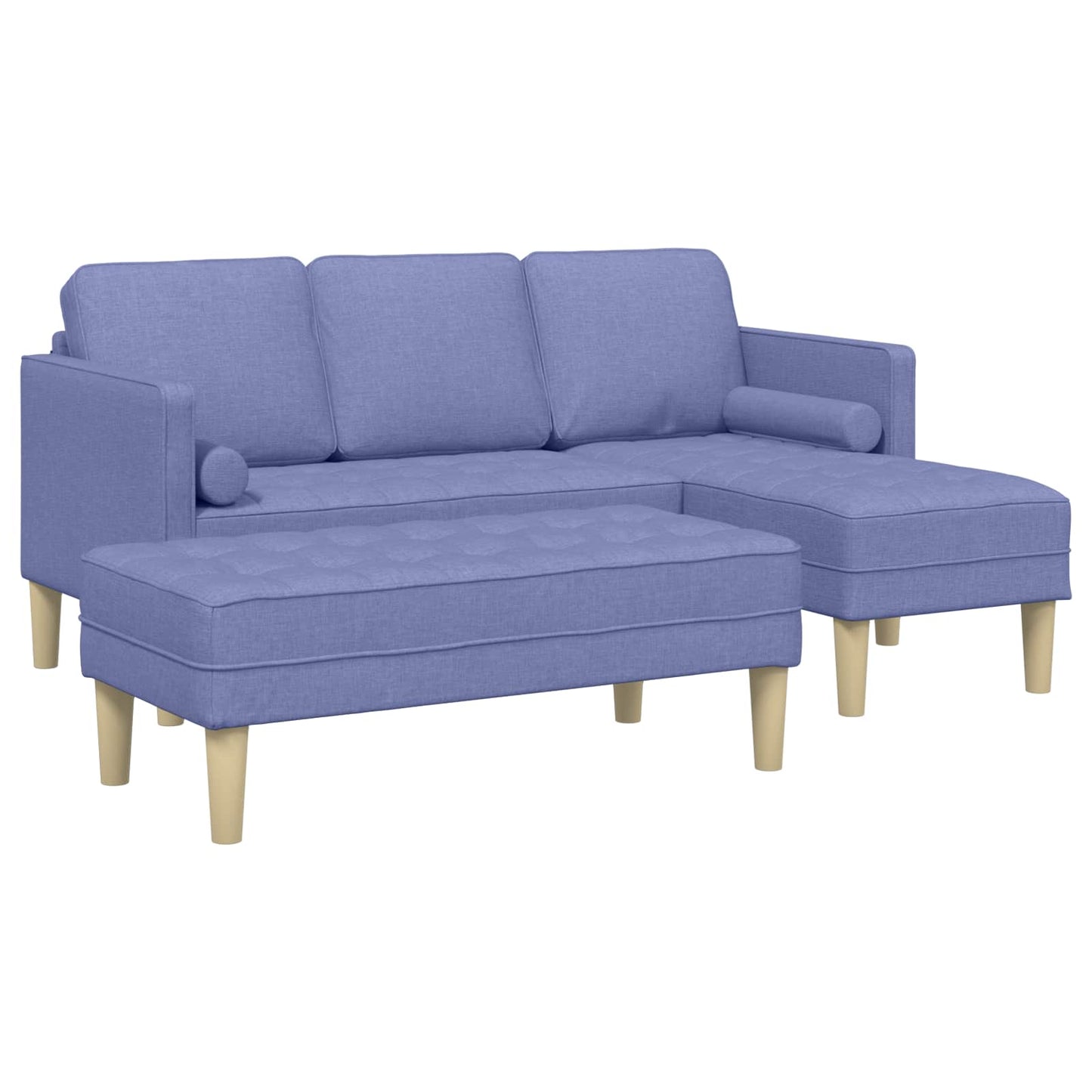 Sofa Set 2 stk. Jeans blau Polyester