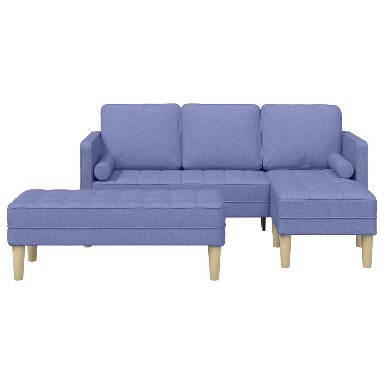 Sofa Set 2 stk. Jeans blau Polyester