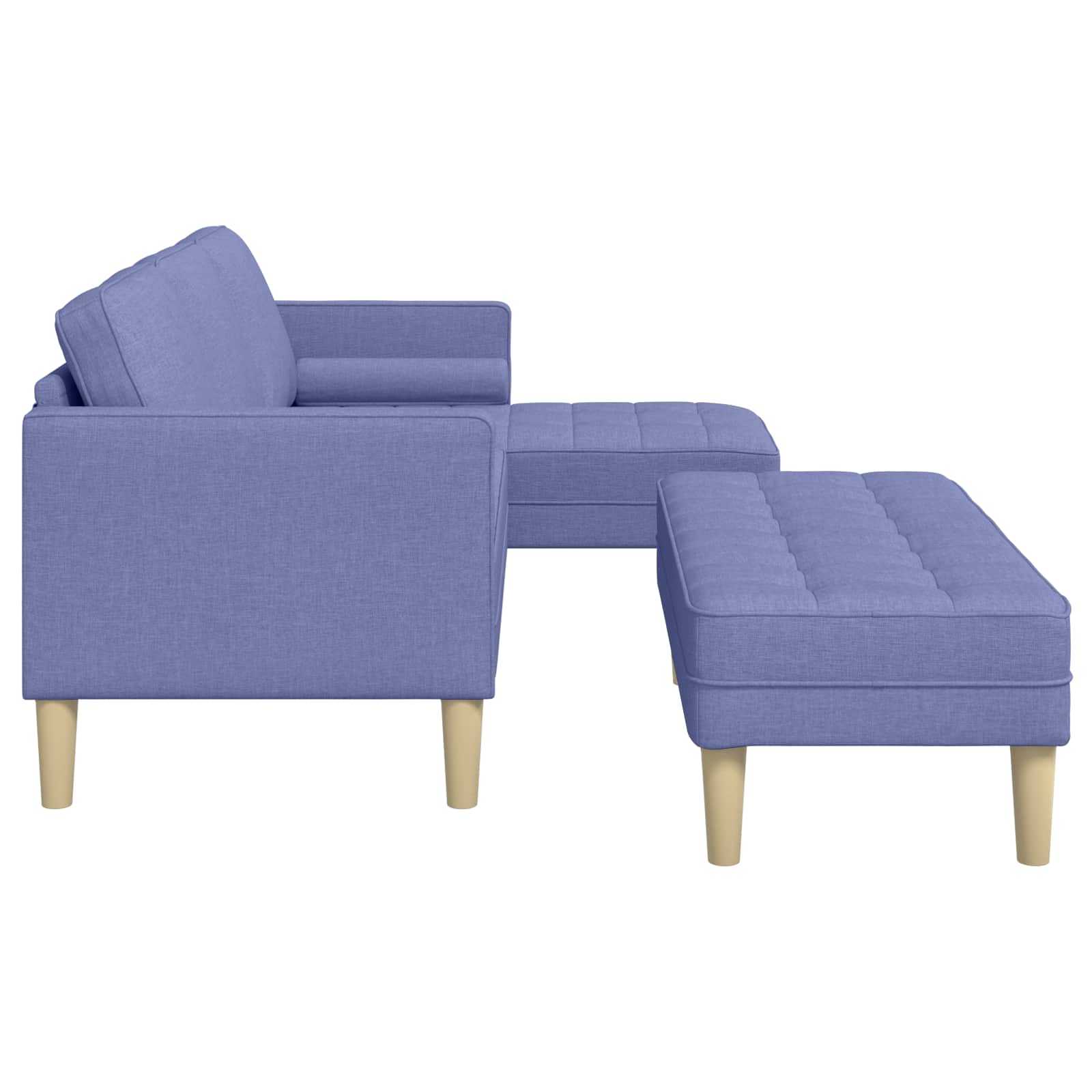 Sofa Set 2 stk. Jeans blau Polyester