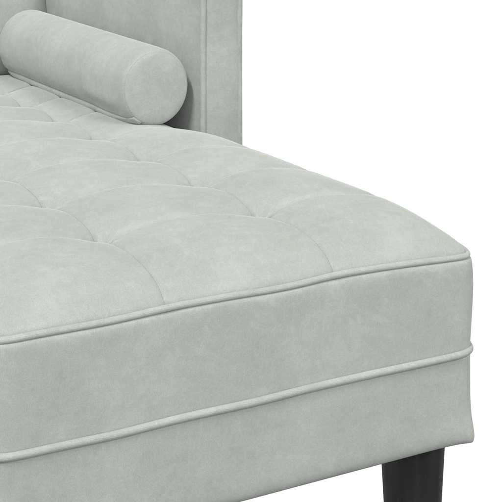 Sofa Set 2 stk. Hellgrau Polyester