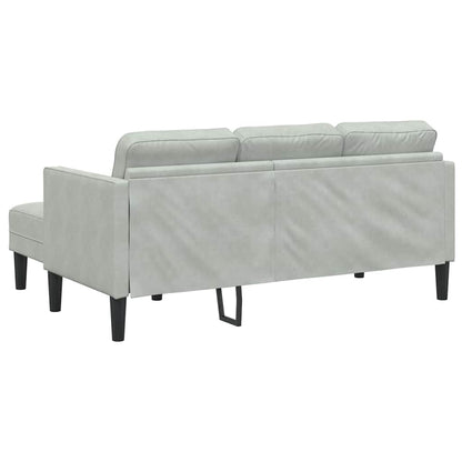 Sofa Set 2 stk. Hellgrau Polyester