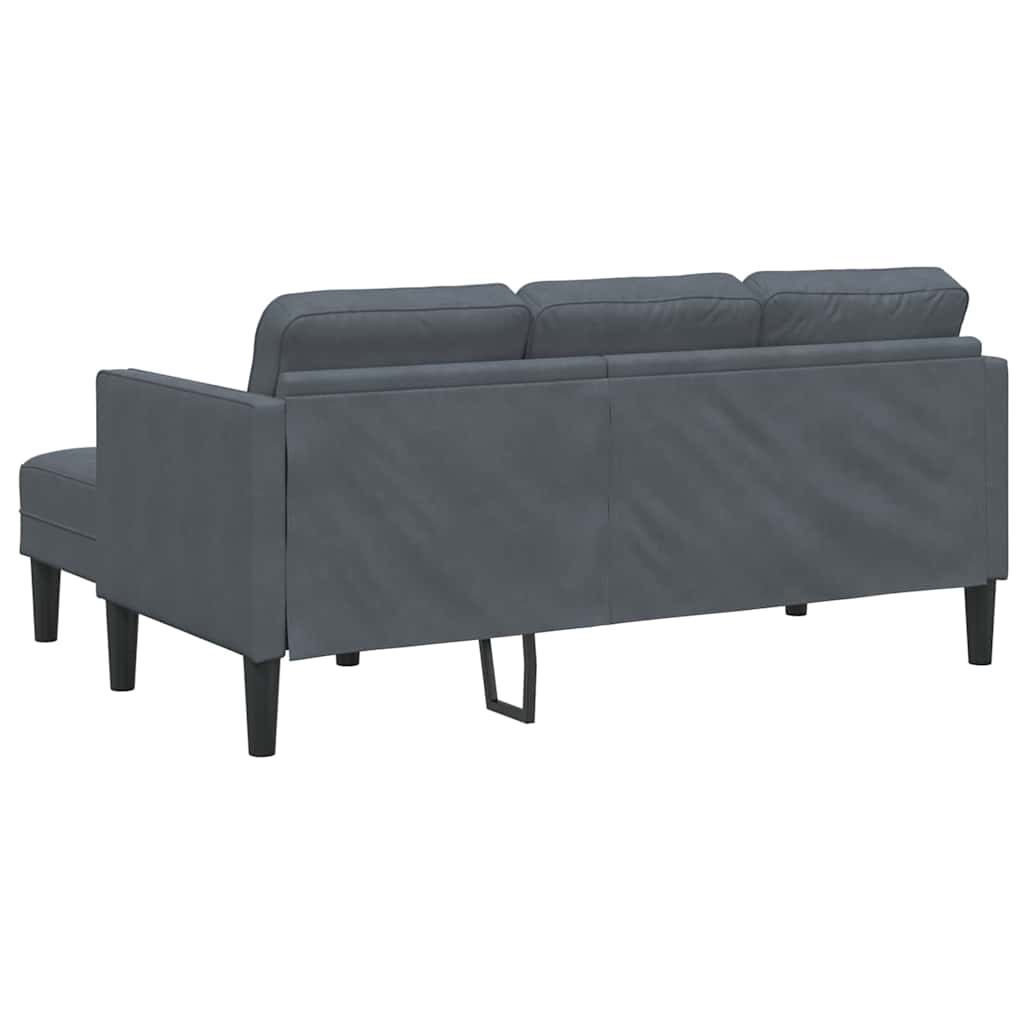 Sofa Set 2 stk. Dunkelgrau Polyester