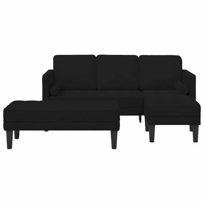 Sofa Set 2 stk. Schwarz Polyester