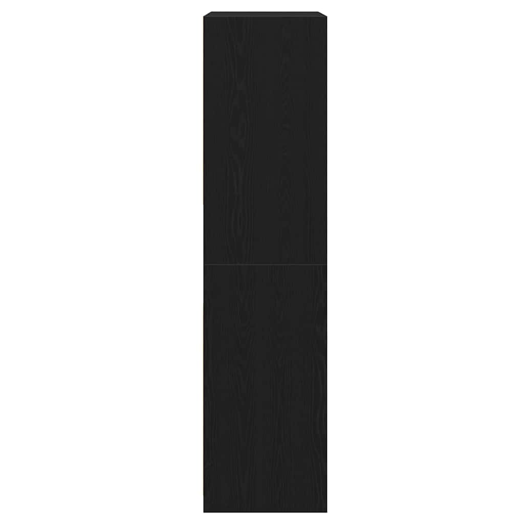 Armoire noire avec chêne 100x50x200 cm en bois