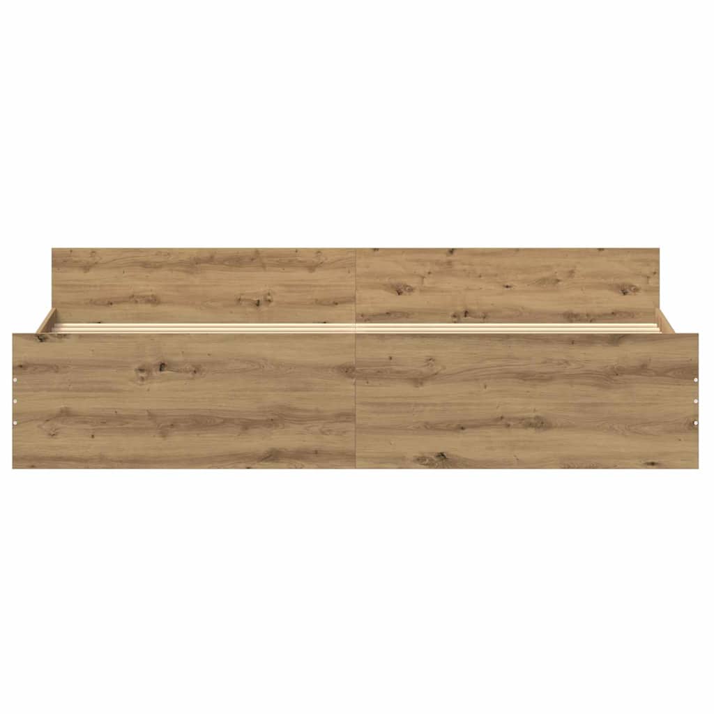 Bettrahmen Artisan-Eiche 203 x 203 x 50 cm Holzwerkstoff