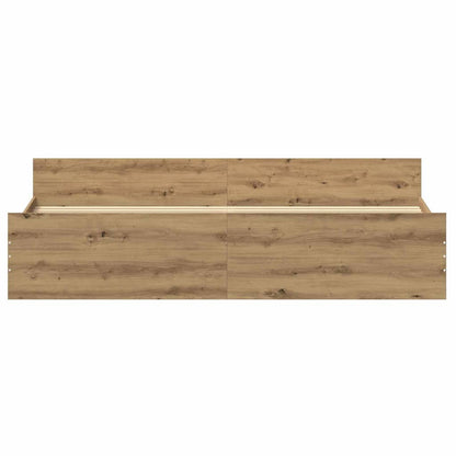 Bettrahmen Artisan-Eiche 203 x 203 x 50 cm Holzwerkstoff