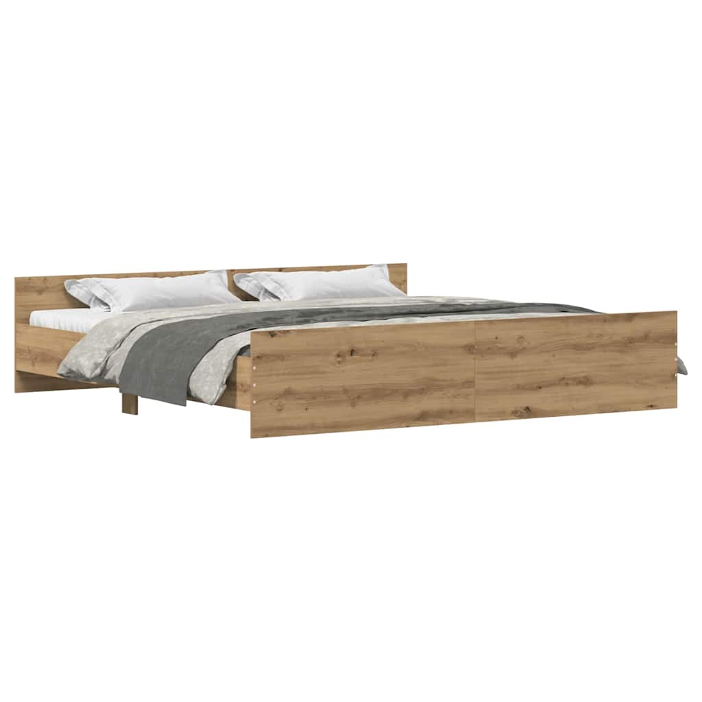 Bettgestell Artisan-Eiche 200 x 200 cm Holzwerkstoff