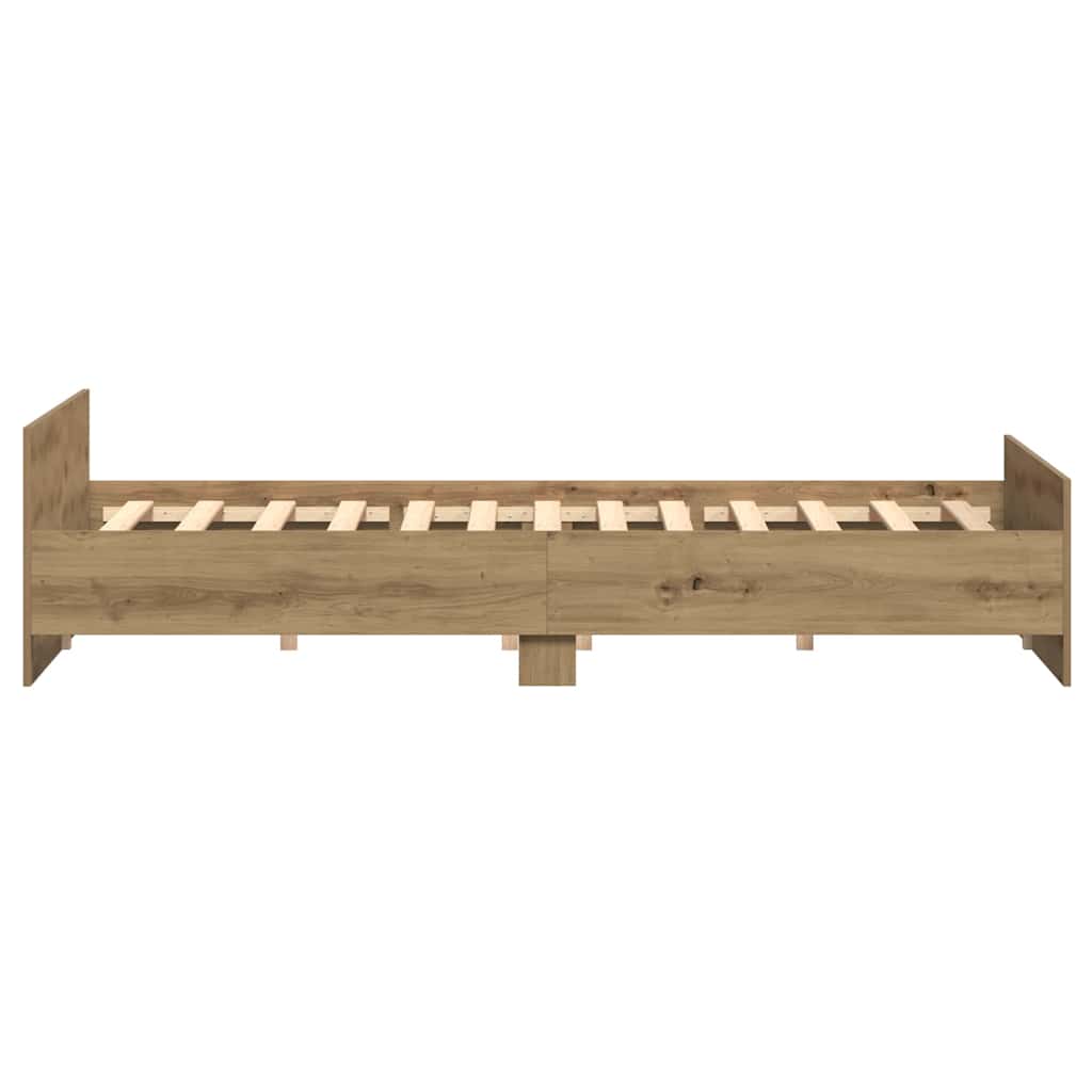 Bettrahmen Artisan-Eiche 203 x 203 x 50 cm Holzwerkstoff