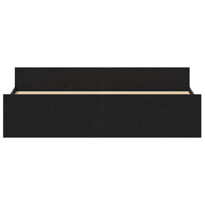 Bettgestell ohne Matratze Schwarz Eichen-Optik 200x200 cm