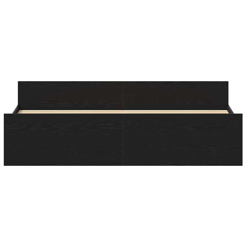 Bettgestell ohne Matratze Schwarz Eichen-Optik 200x200 cm