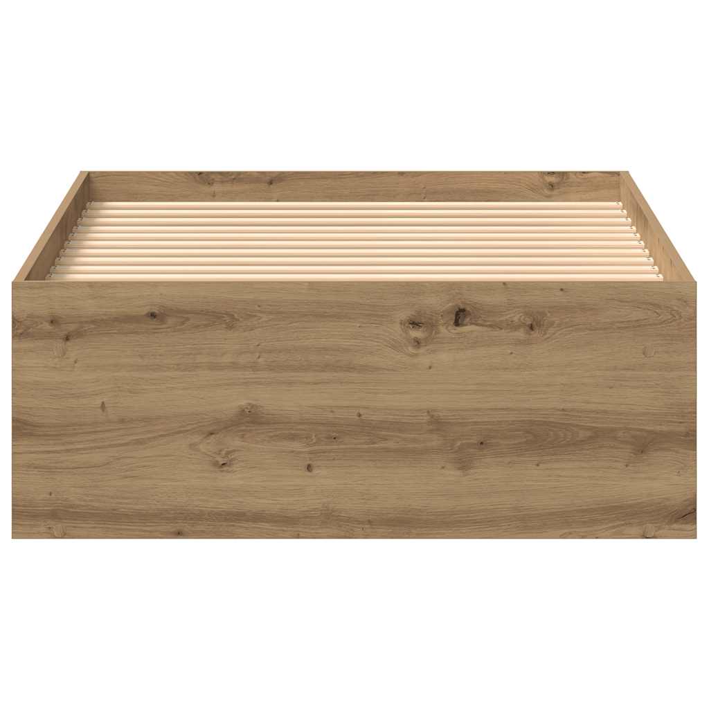 Bettgestell ohne Matratze Artisan-Eiche 75x190 cm Holzwerkstoff
