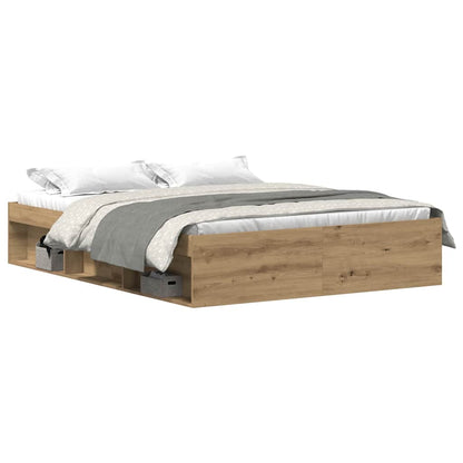 Bettgestell ohne Matratze Artisan-Eiche 150x200cm Holzwerkstoff