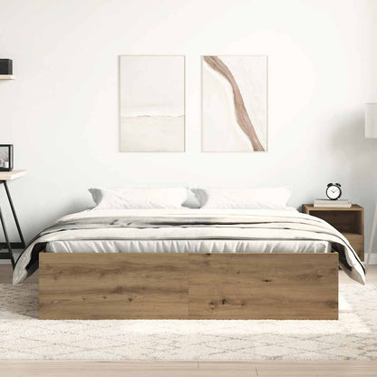 Bettgestell ohne Matratze Artisan-Eiche 150x200cm Holzwerkstoff