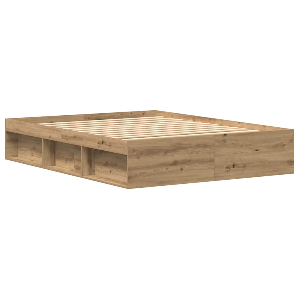 Bettgestell ohne Matratze Artisan-Eiche 150x200cm Holzwerkstoff