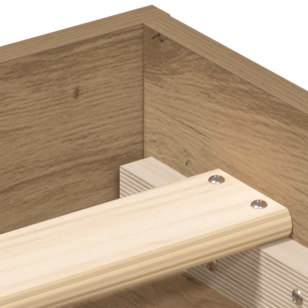 Bettgestell ohne Matratze Artisan-Eiche 150x200cm Holzwerkstoff