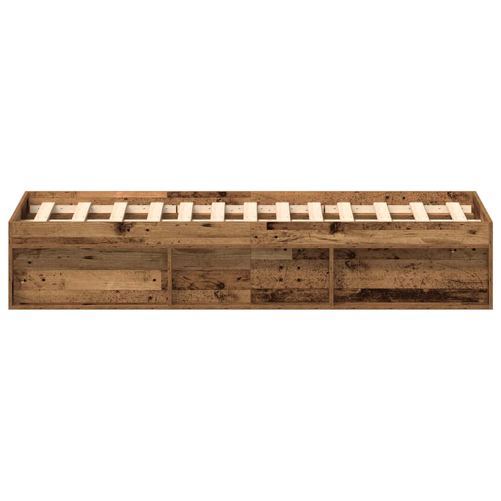 Bettgestell ohne Matratze Altholz-Optik 135x190cm Holzwerkstoff