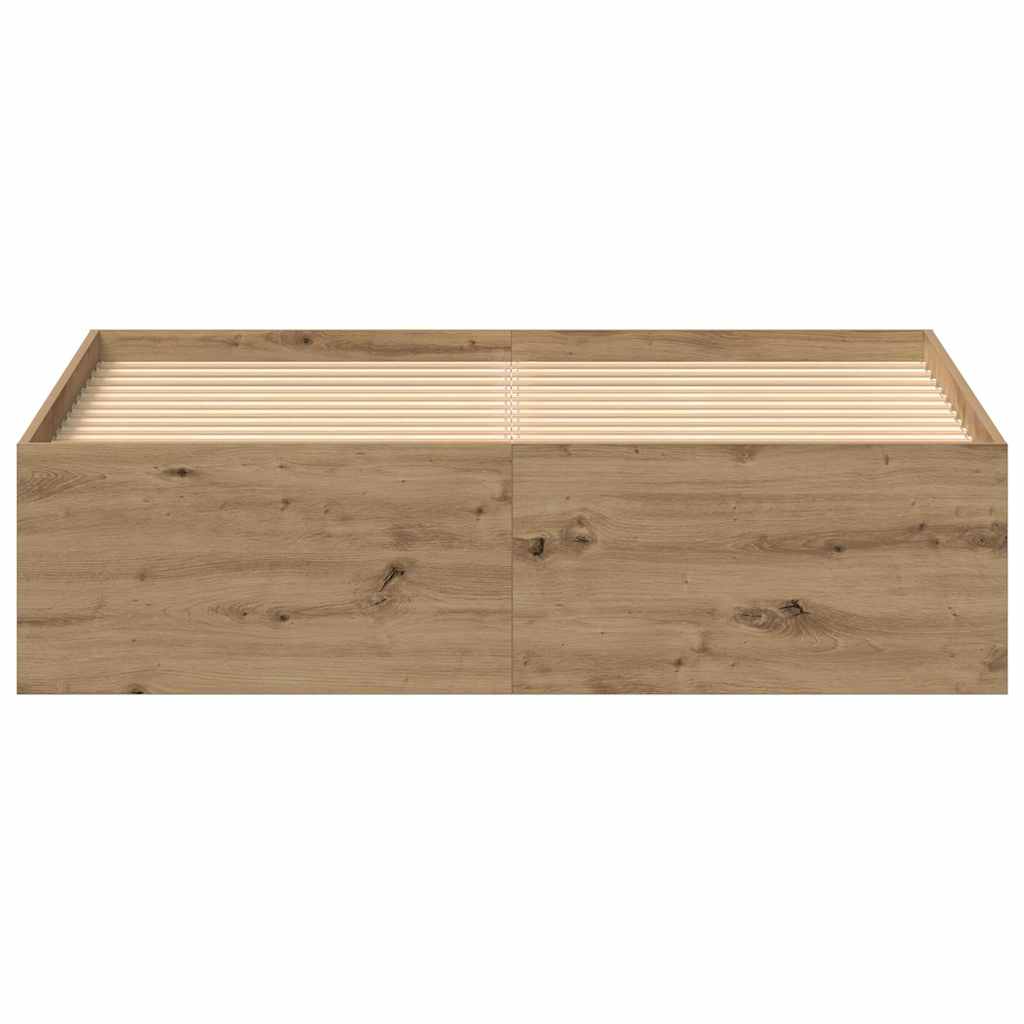 Bettgestell ohne Matratze Artisan-Eiche 135x190cm Holzwerkstoff