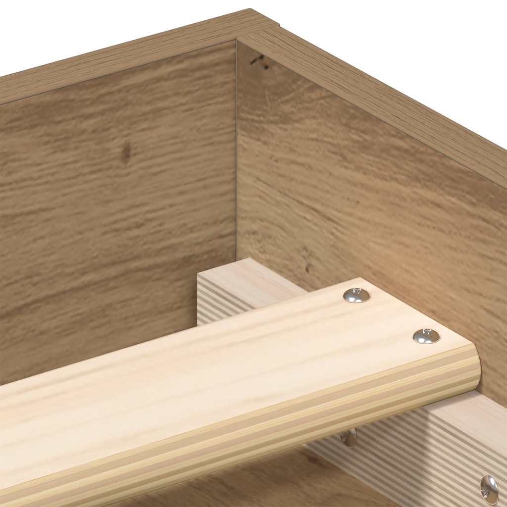 Bettgestell ohne Matratze Artisan-Eiche 135x190cm Holzwerkstoff