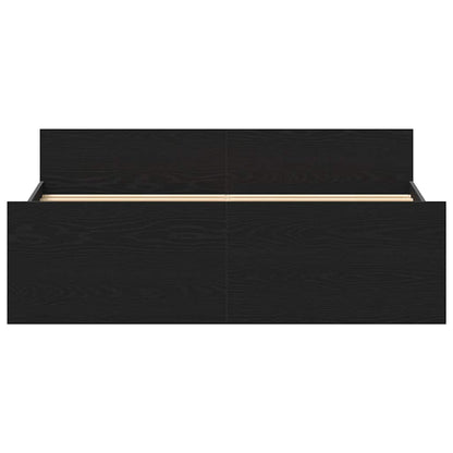 Bettgestell ohne Matratze Schwarz Eichen-Optik 120x200 cm