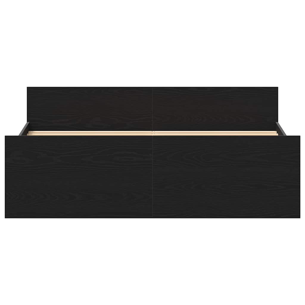 Bettgestell ohne Matratze Schwarz Eichen-Optik 140x200 cm