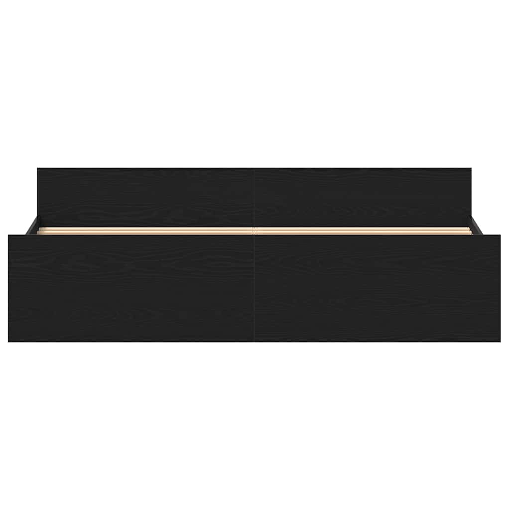 Bettgestell ohne Matratze Schwarze Eiche 180x200 cm Holzwerkstoff
