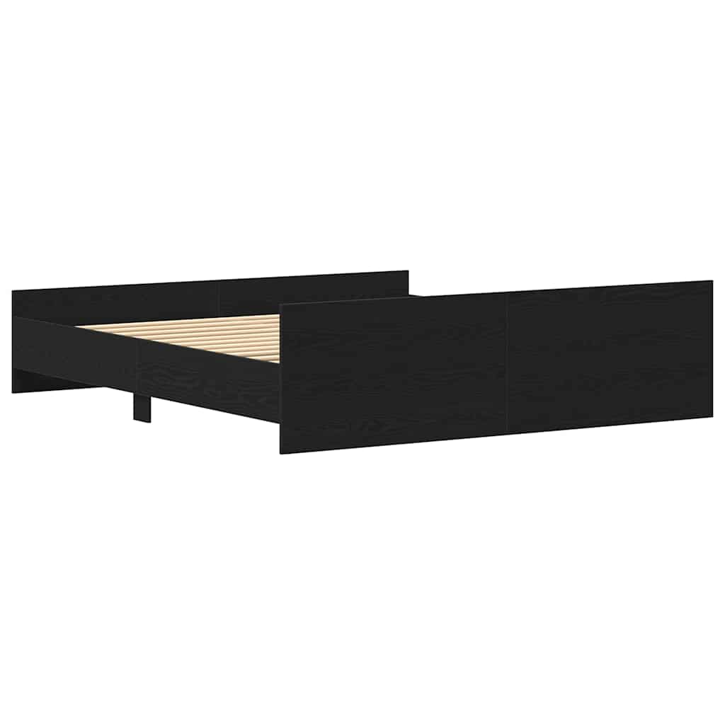 Bettgestell ohne Matratze Schwarze Eiche 180x200 cm Holzwerkstoff