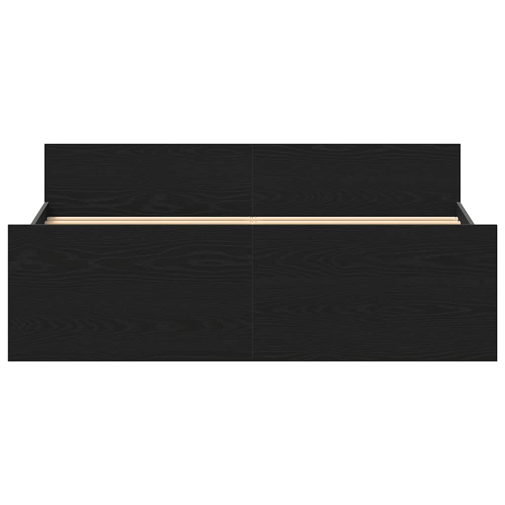 Bettgestell ohne Matratze Schwarz Eichen-Optik 120x190 cm