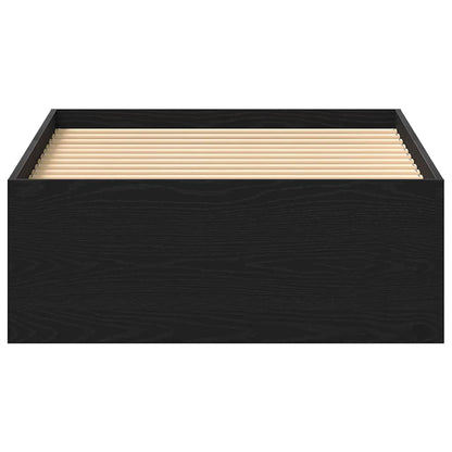 Bettgestell ohne Matratze Schwarz Eichen-Optik 90x200 cm