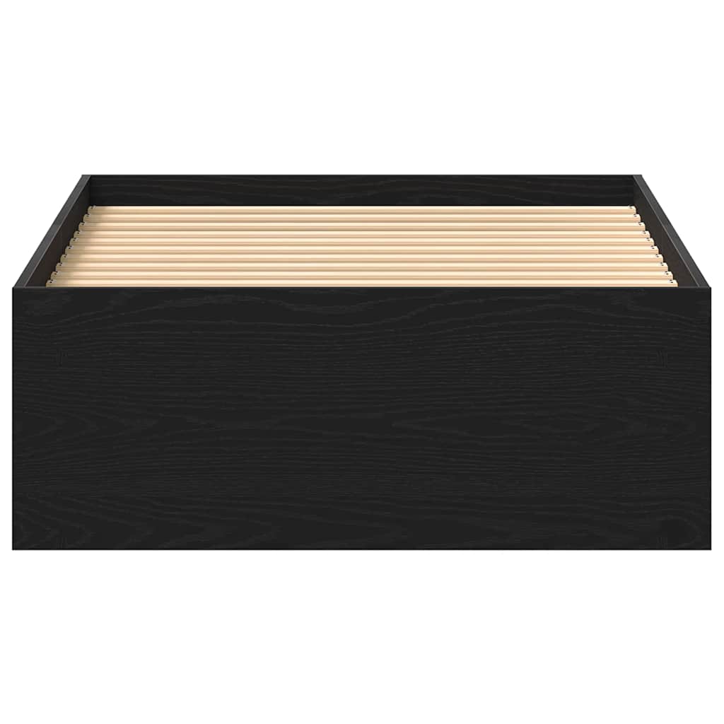 Bettgestell ohne Matratze Schwarz Eichen-Optik 90x200 cm