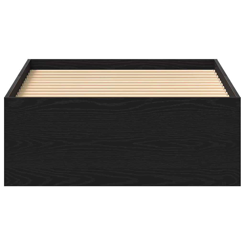 Bettgestell ohne Matratze Schwarz Eichen-Optik 90x190 cm