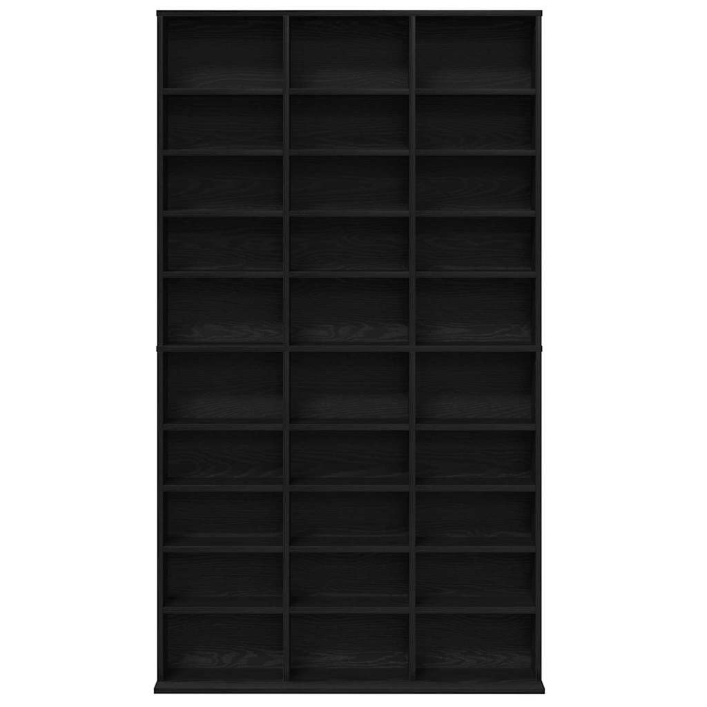 CD Regal Schwarz Eichen-Optik 101 x 23 x 177,5 cm Holzwerkstoff