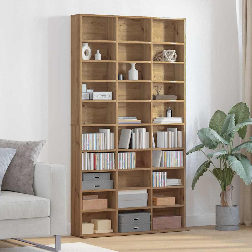 CD Regal Artisan-Eiche 101 x 23 x 177,5 cm Holzwerkstoff