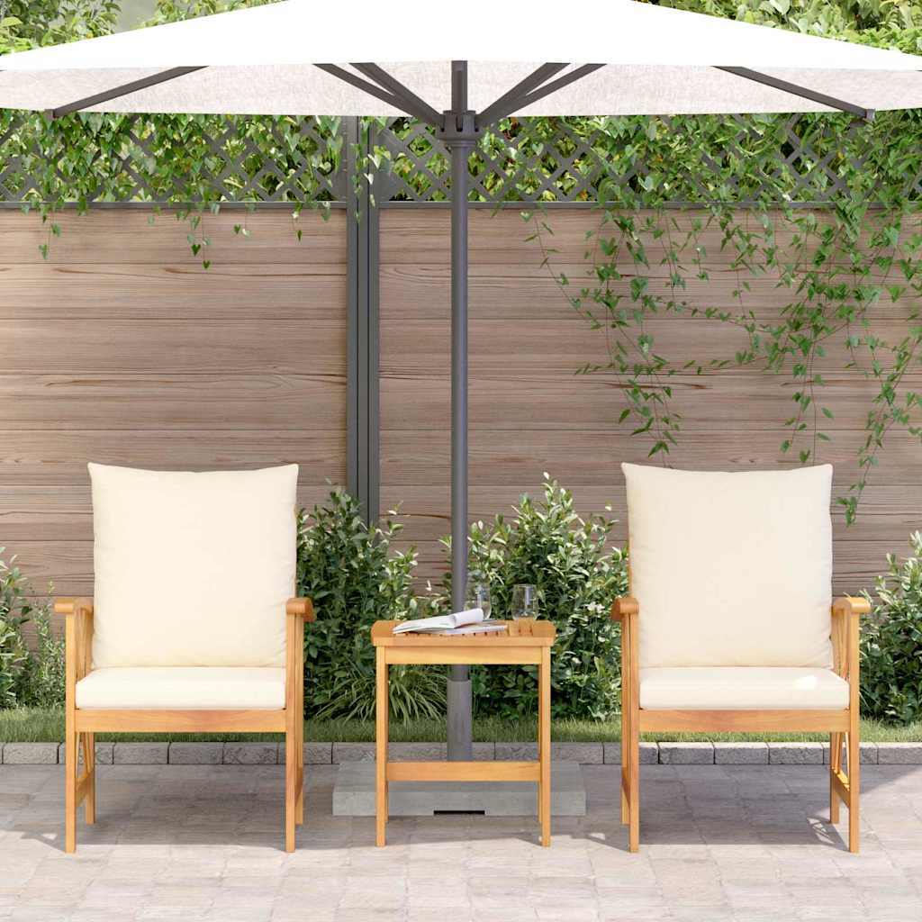 Gartensofa-set 3 stk. Öl-Natur Massivholz Akazie