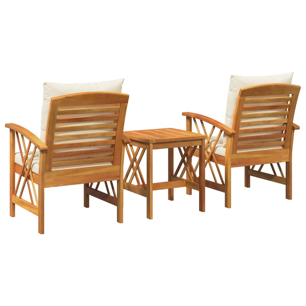 Gartensofa-set 3 stk. Öl-Natur Massivholz Akazie