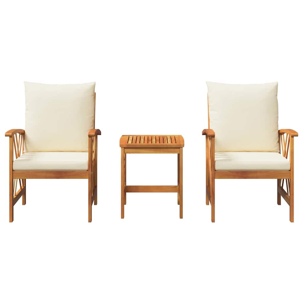 Gartensofa-set 3 stk. Öl-Natur Massivholz Akazie