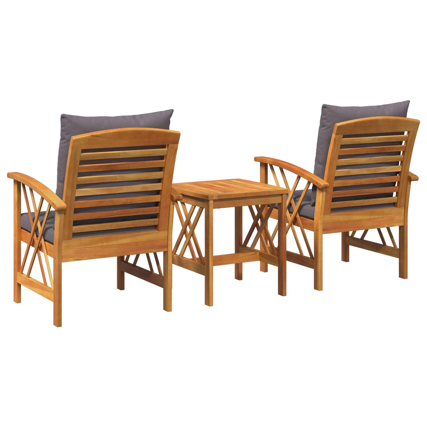 Gartensofa-set 3 stk. Öl-Natur Massivholz Akazie
