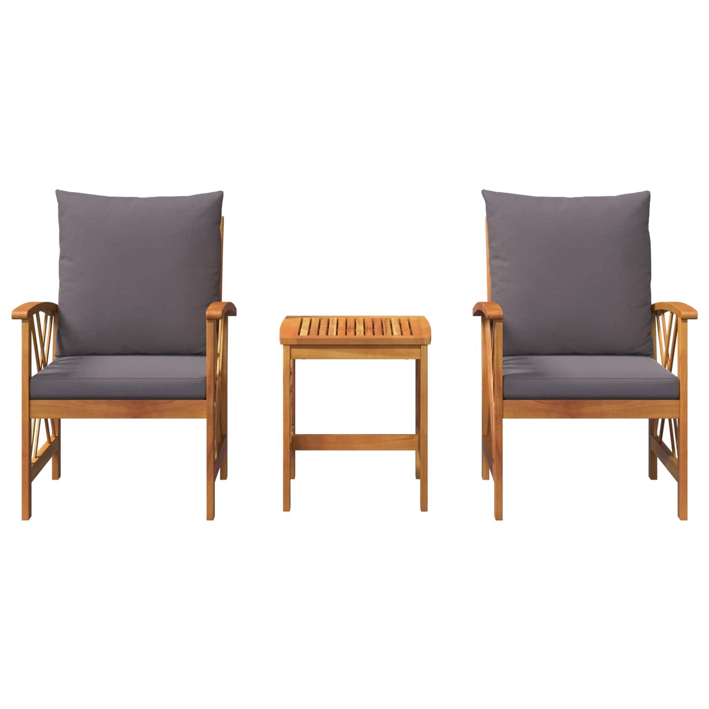 Gartensofa-set 3 stk. Öl-Natur Massivholz Akazie