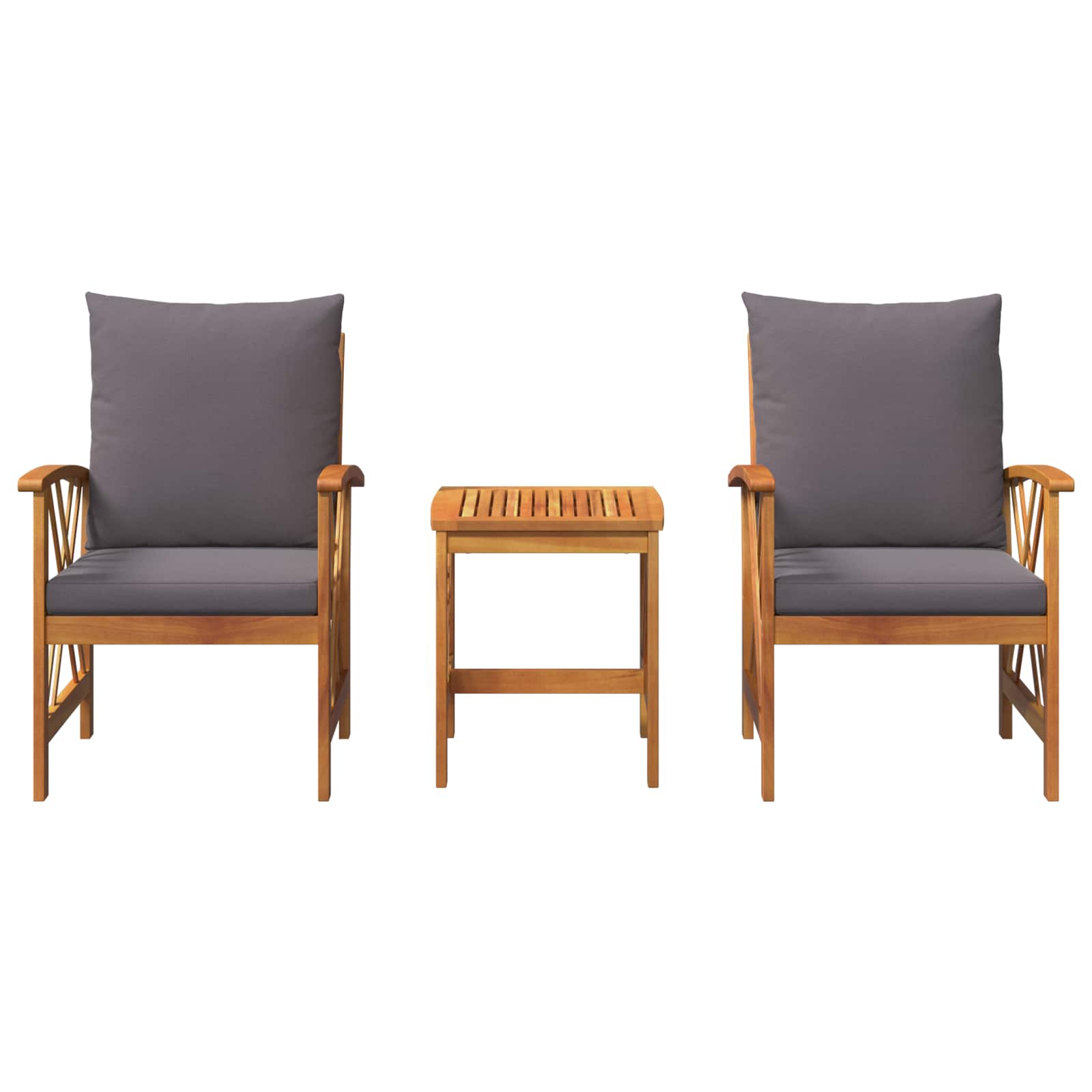 Gartensofa-set 3 stk. Öl-Natur Massivholz Akazie