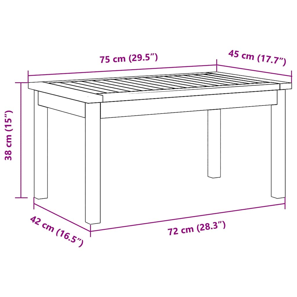 Couchtisch Braun Massivholz Akazie