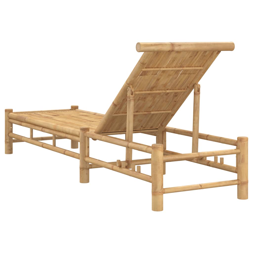 Sun lounger 55x199x30 cm bamboo