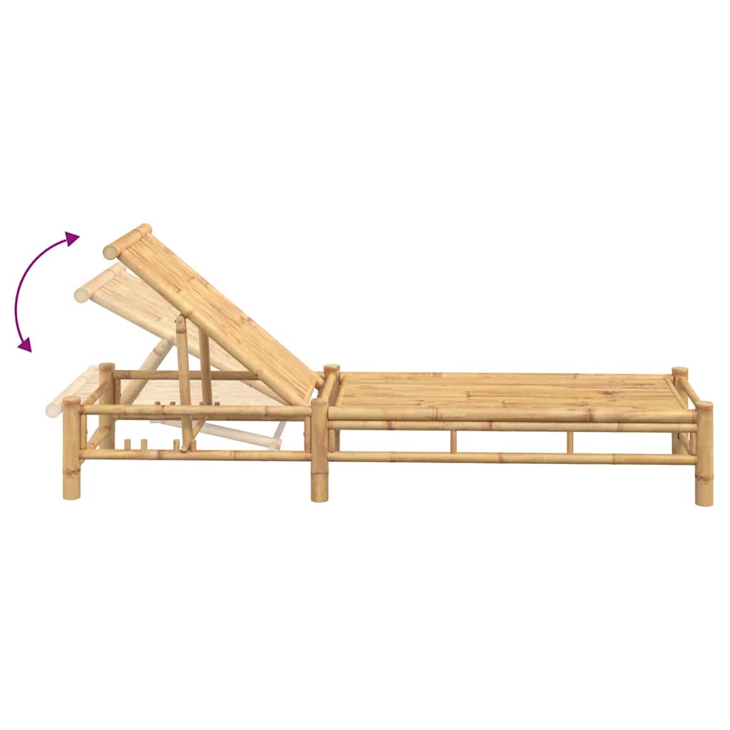 Sun lounger 55x199x30 cm bamboo