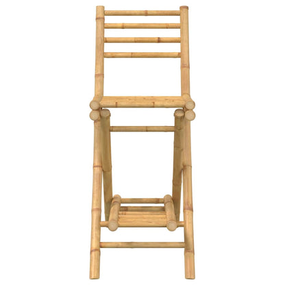 Outdoor-Barhocker mit Fußstützen 2 Stk. Klappbar Bambus