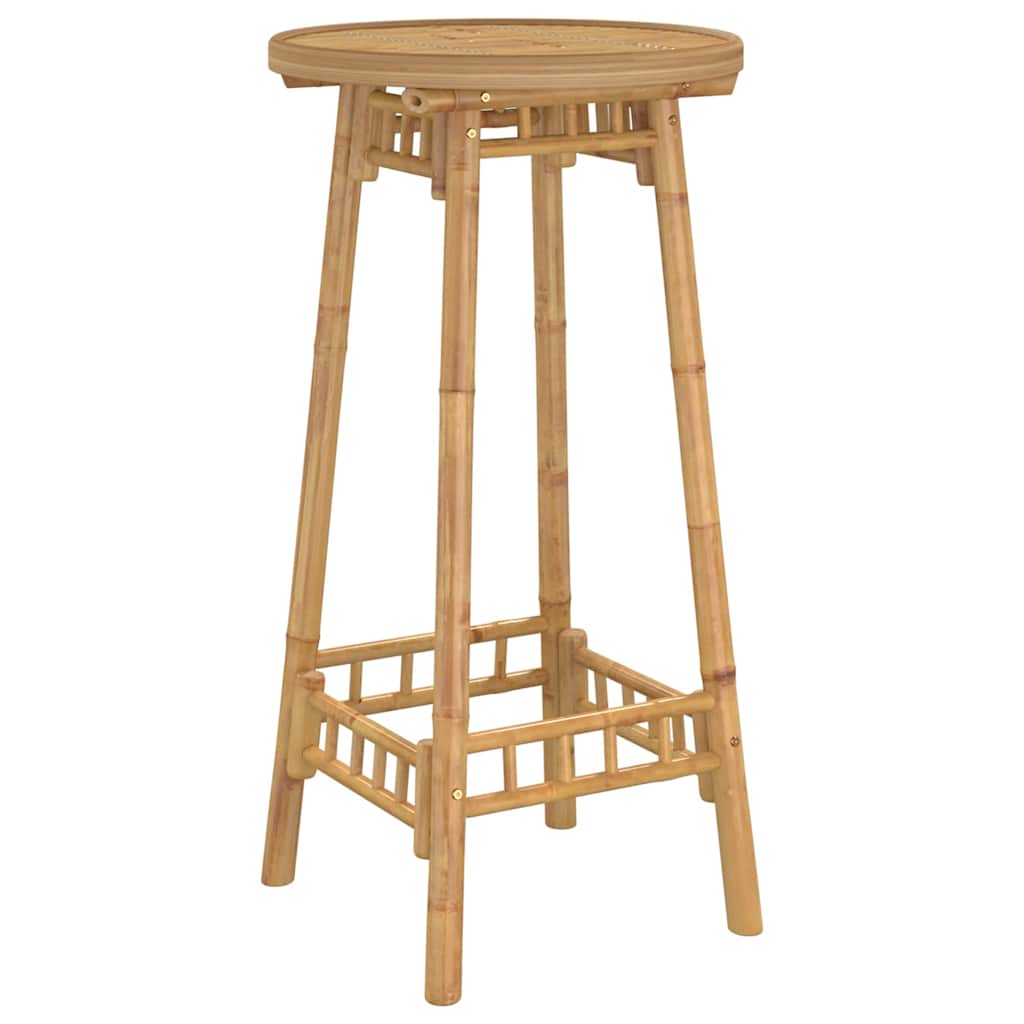 Garten-Bartisch Rund Ø55x100 cm Bambus