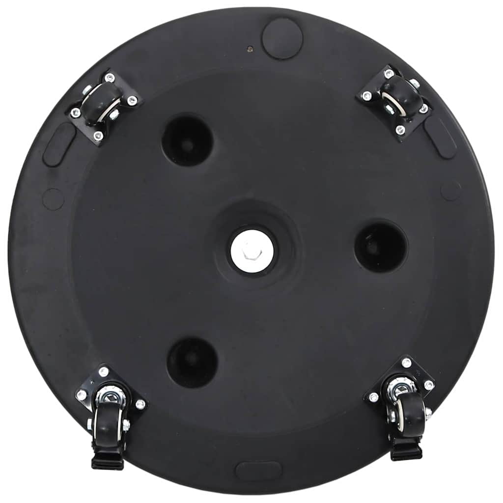 Sonnenschirmständer Schwarz Ø38-48 mm PE und Beton und Eisen