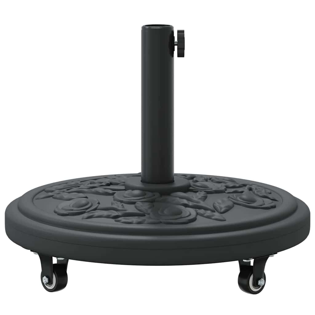 Sonnenschirmständer Schwarz Ø38-48 mm PE und Beton und Eisen