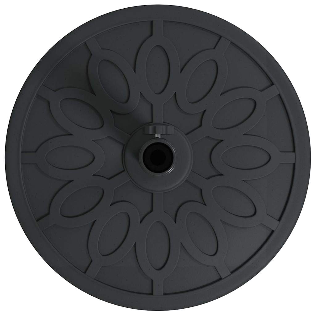 Sonnenschirmständer Schwarz Ø38-48 mm PE und Beton und Eisen