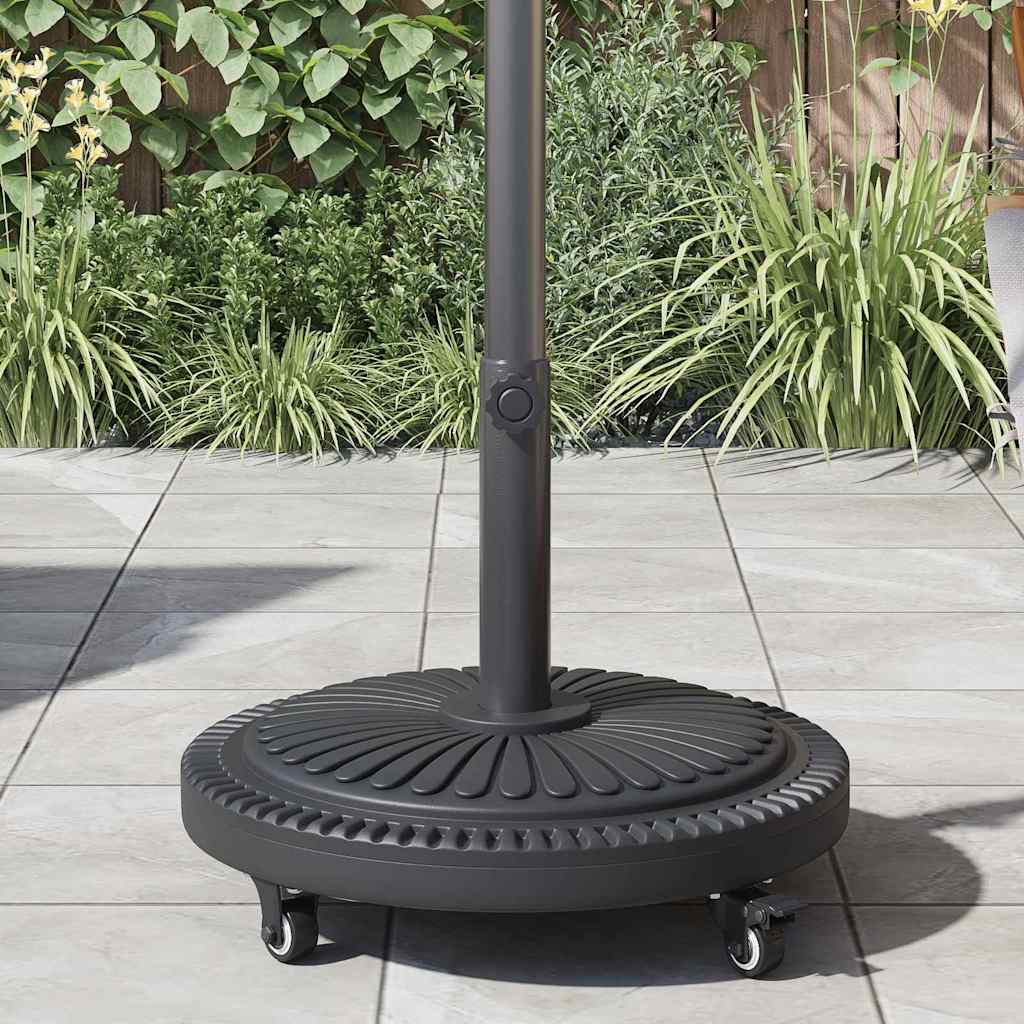 Sonnenschirmständer Schwarz Ø38-48 mm PE und Beton und Eisen