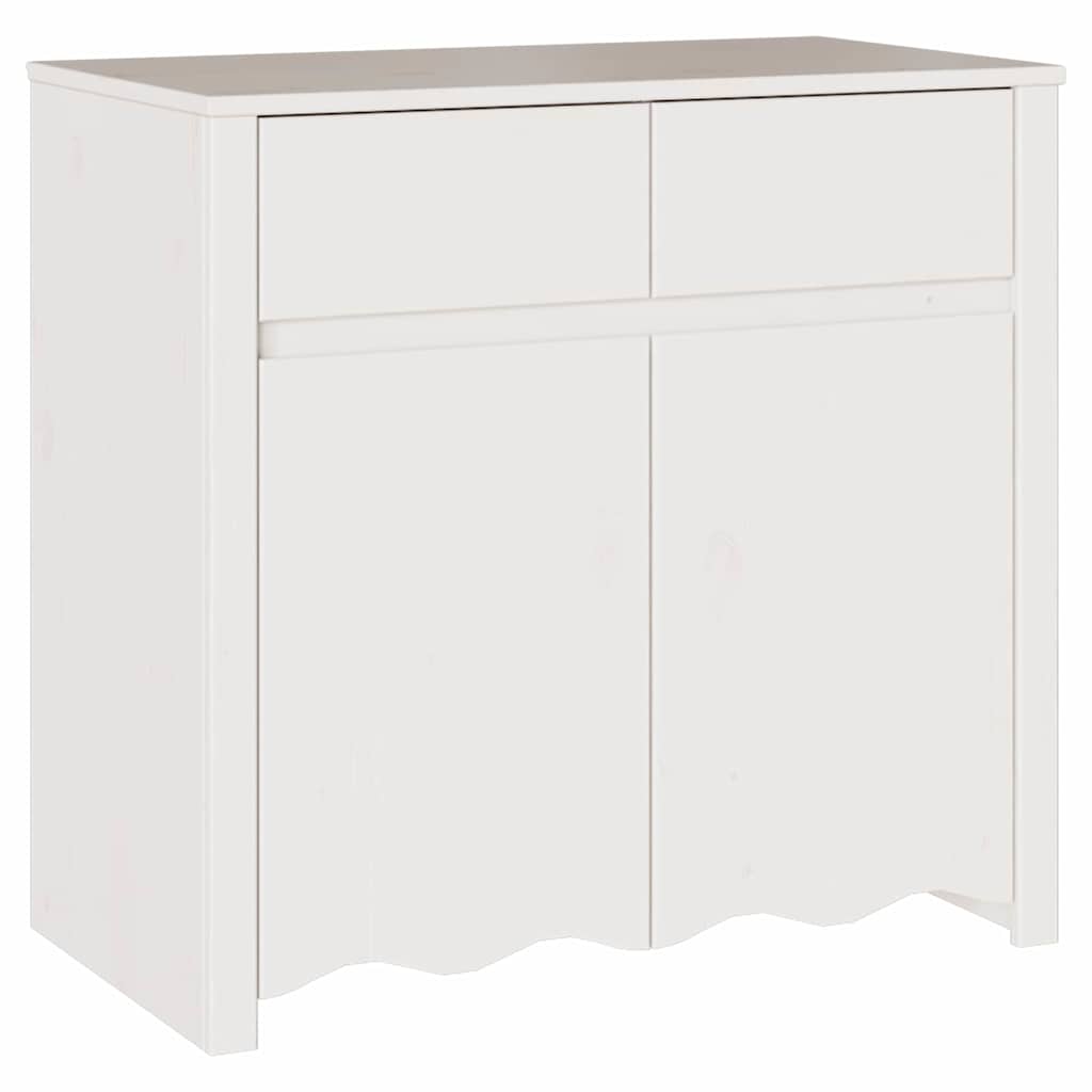 Sideboard Drammen Weiß 79 x 43 x 75.5 cm Massivholz Kiefer