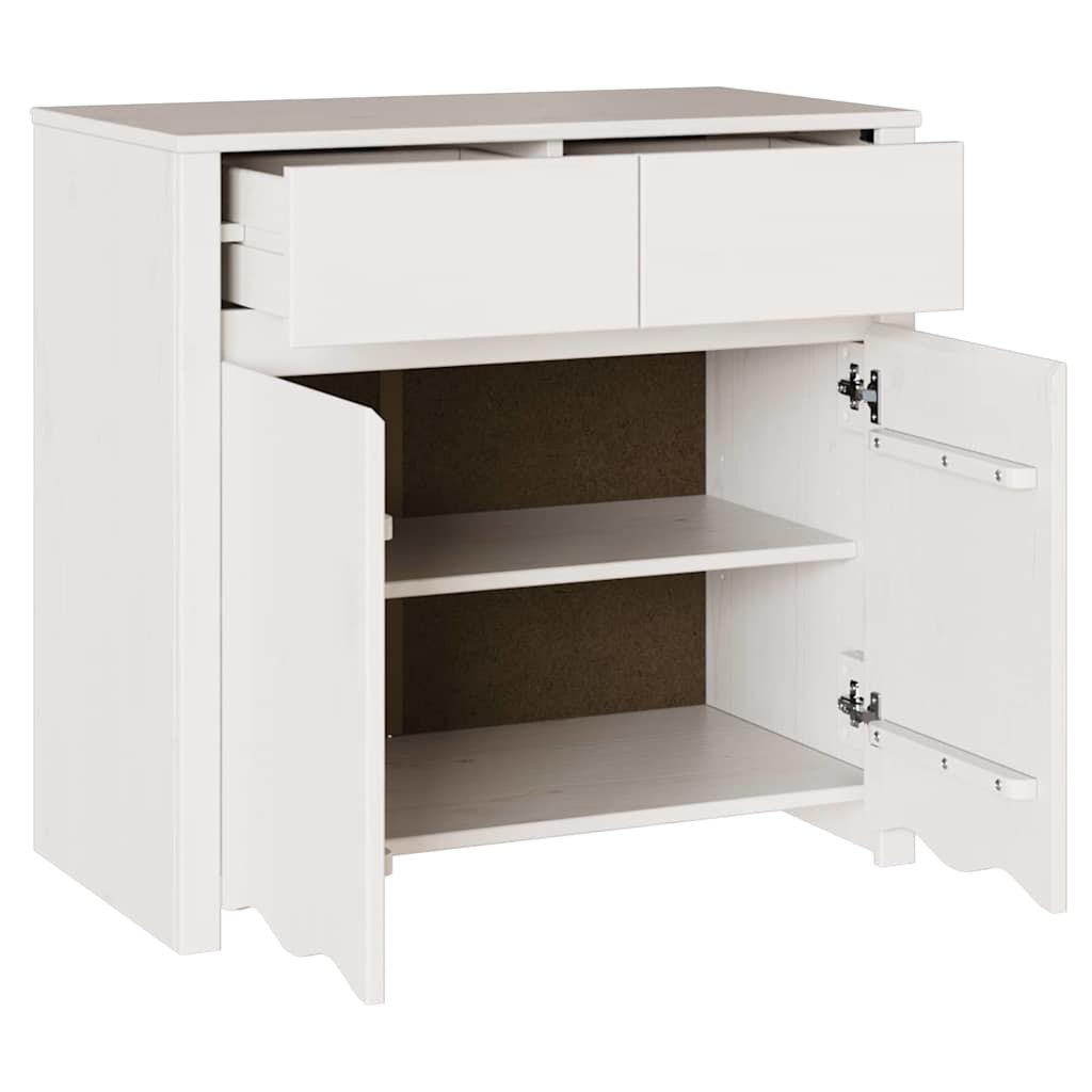 Sideboard Drammen Weiß 79 x 43 x 75.5 cm Massivholz Kiefer